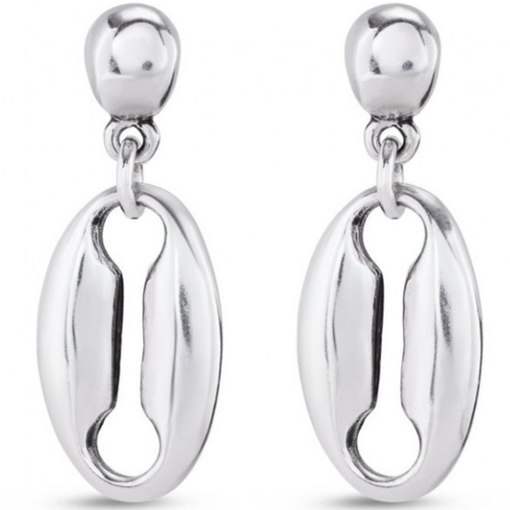 Uno de 50 Earrings - Thankful Silver with Medium Pendant Link